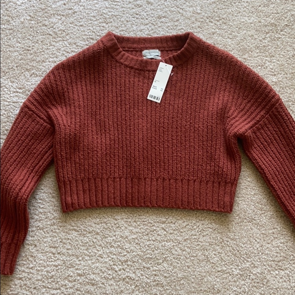 NWT Urban Outfitters rust cropped sweater size xs